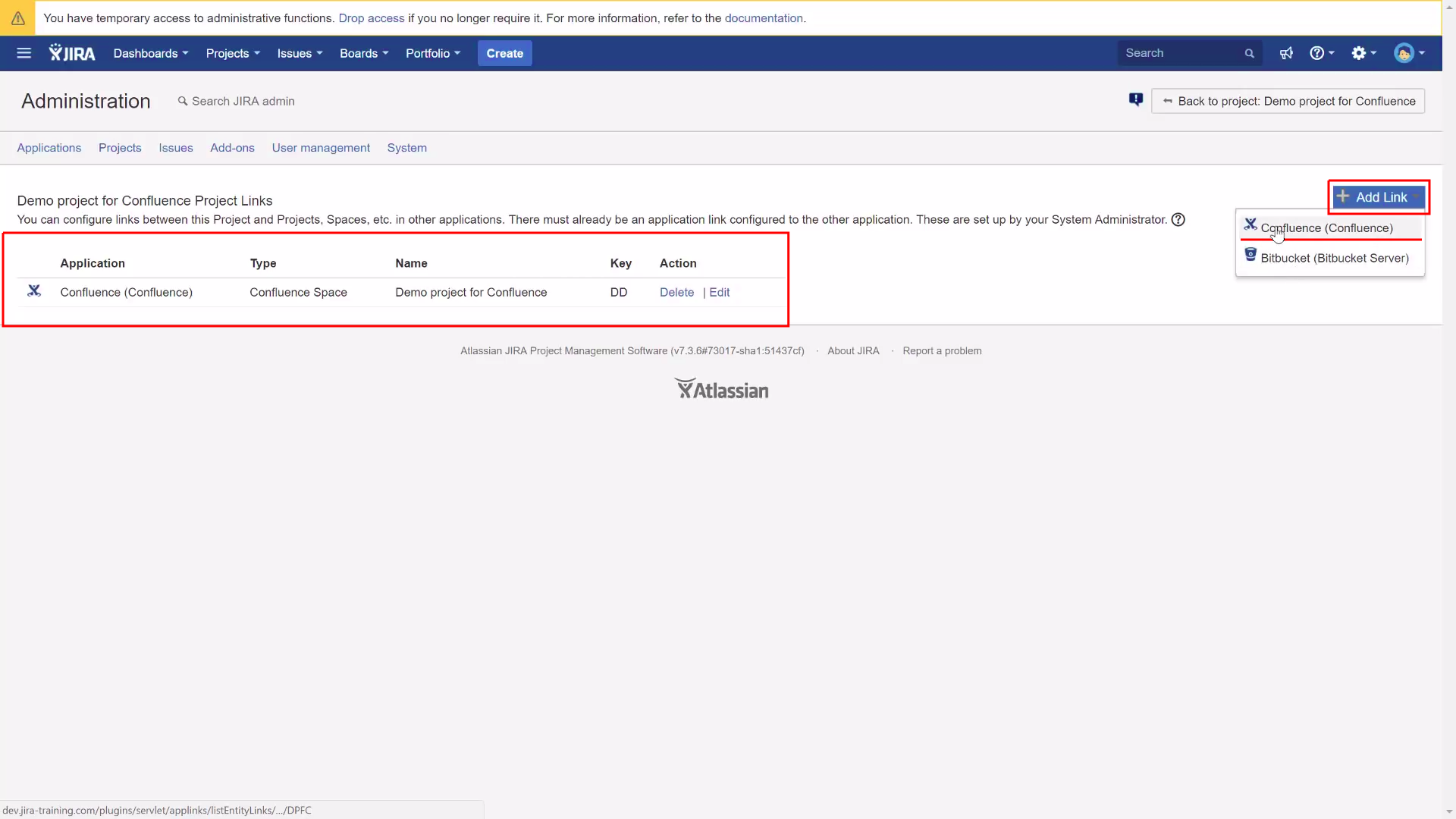 GEANT Software Development Support > JIRA - issue tracking system > 4-add-aplication-link.png